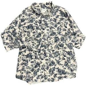 Obey Propaganda XL Floral Toile Button Down Flannel Shirt
